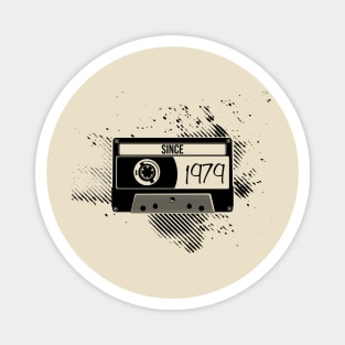 1979s Vintage, 79s Black Cassette Magnet